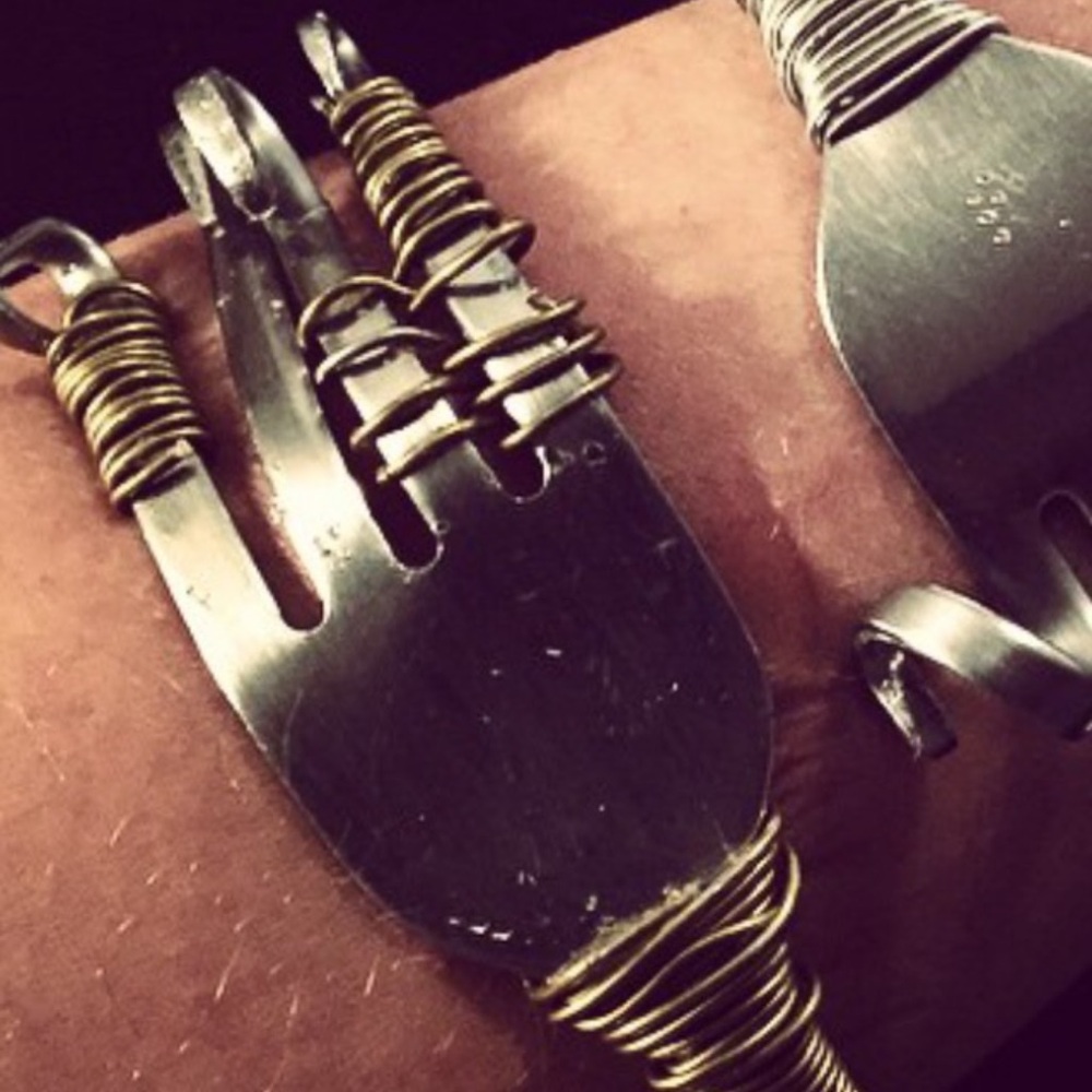 Silver and Fork Bracelet